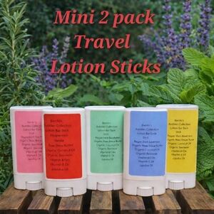 Hand Crafted 2Pack Shea Butter Lotion Assorted Scents Travel Size